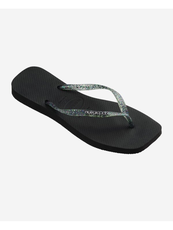 Havaianas Square Logo Metallic - BLACK