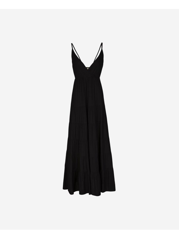 Vestito Lungo Da Spiaggia Basic - BLACK